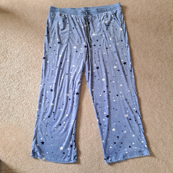 Nautica 2 Piece PJ Set Womens XL Blue Stars Print Fleece Loungewear Set NWT - Picture 9 of 15